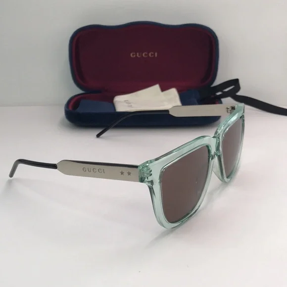 Gucci GG0976S 002 in injected material , in green rectangular/square Sunglasses - Picture 7 of 14